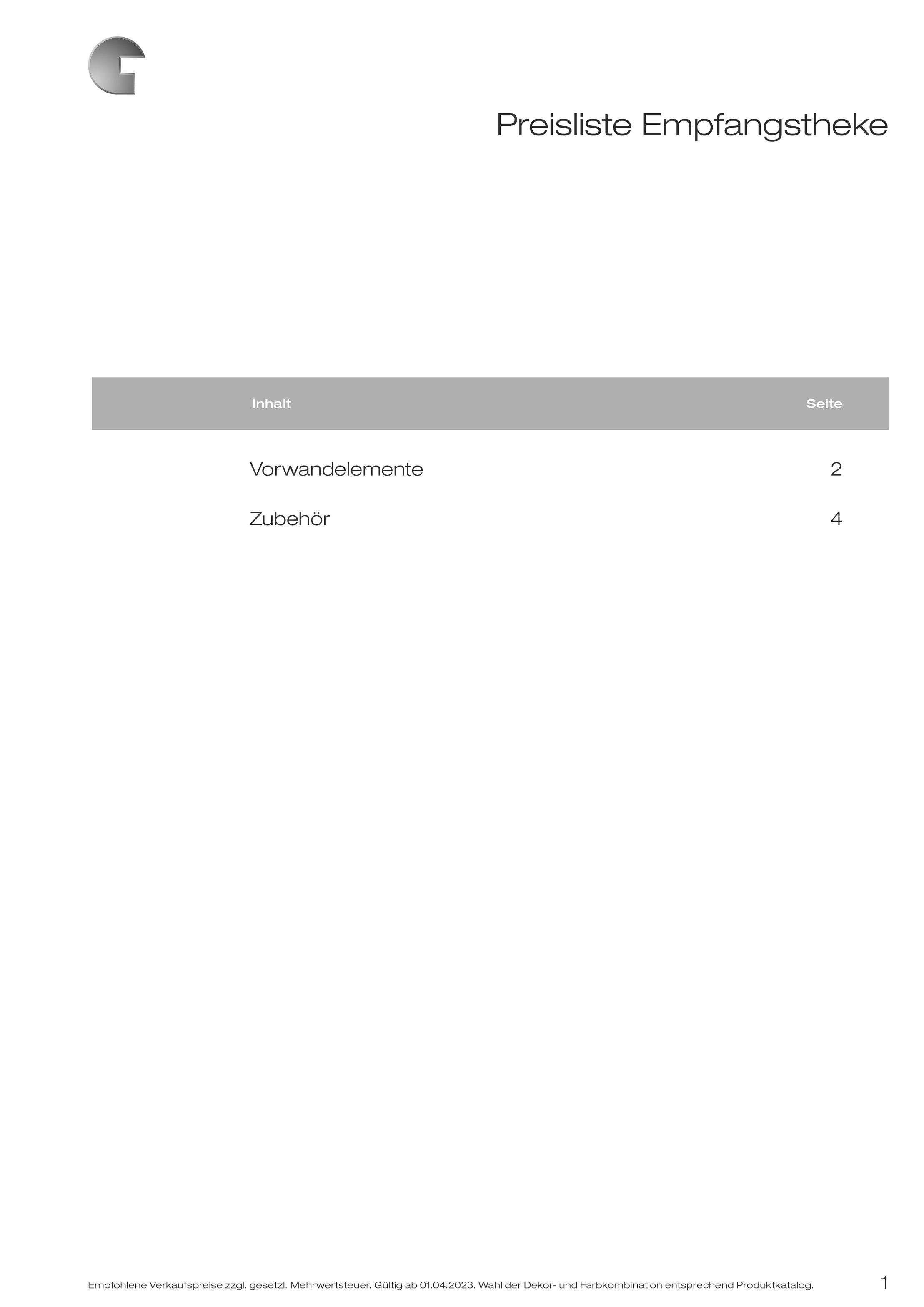 GERAMÖBEL_Preisliste_Empfangstheke